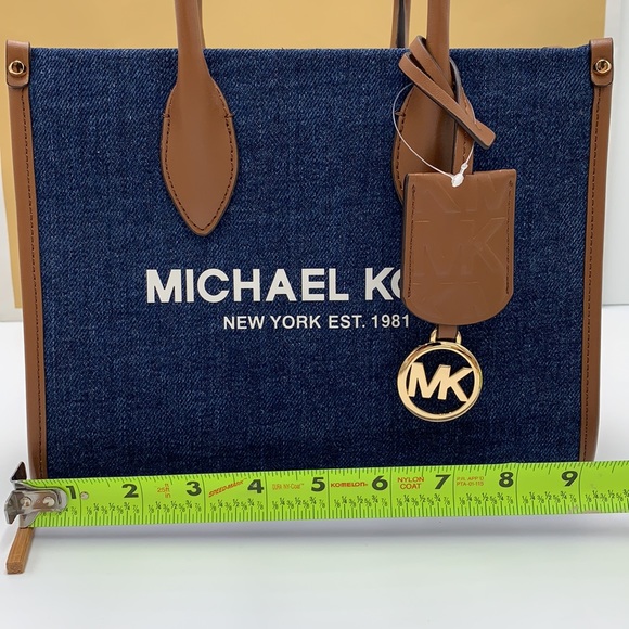 MICHAEL KORS MIRELLA SMALL SHOPPER TOP ZIP XBODY INDIGO COLOR - Picture 16 of 16